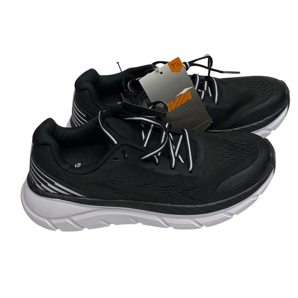 Avia Mens Running Shoes Black White Athletic Sneakers Mesh Lace Up Size 7.5 NEW